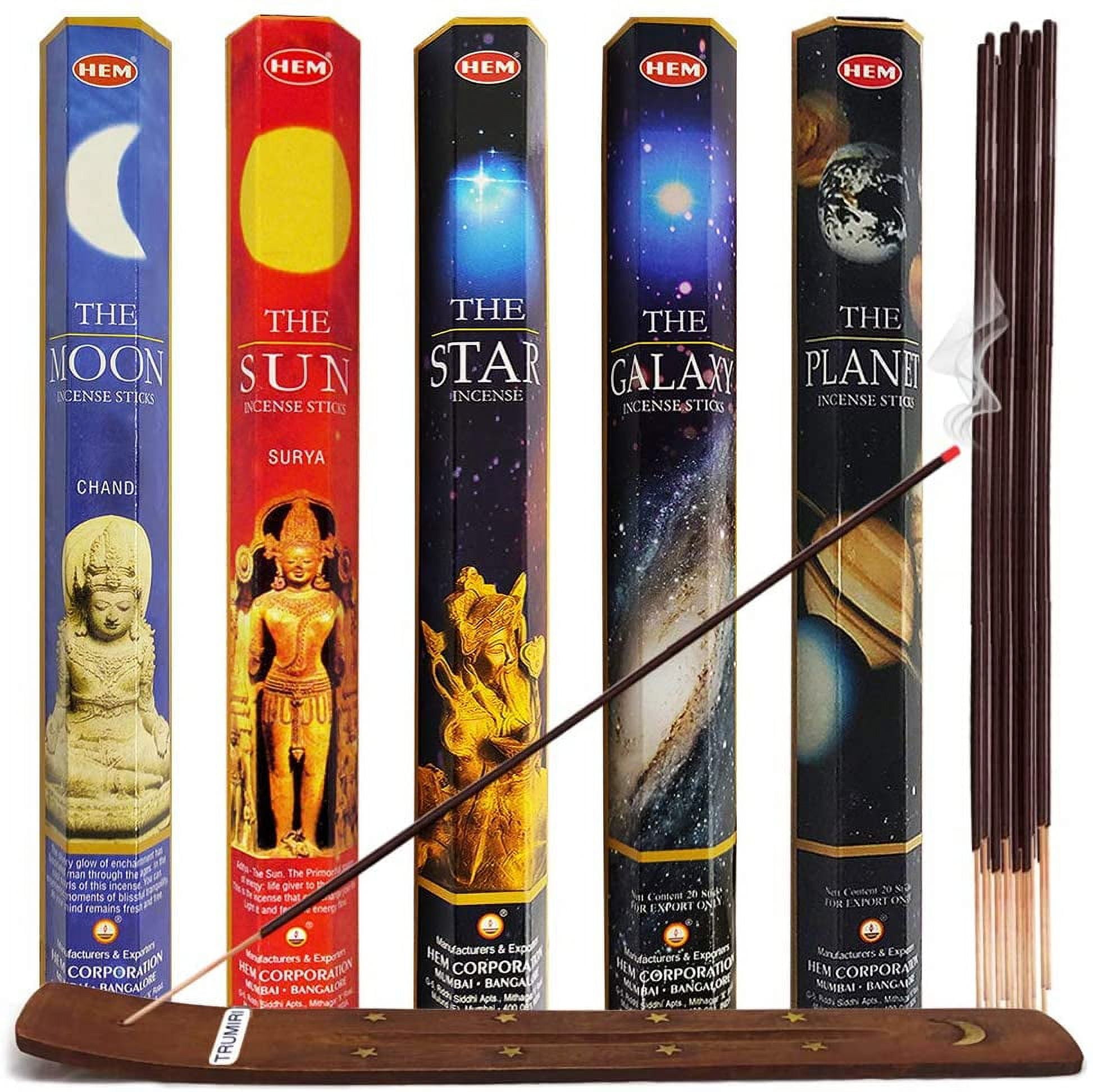 Hem Incense Sticks Variety Pack 1 And Incense Stick Holder Bundle With