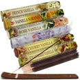 thumbnail image 1 of Hem Incense Sticks Variety Pack #18 And Incense Stick Holder Bundle With 6 Vanilla Fragrances, 1 of 5