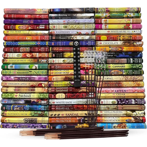 Randomay Trumiri Hem Incense Sticks Variety Pack of 12 Fragrances with Incense ...