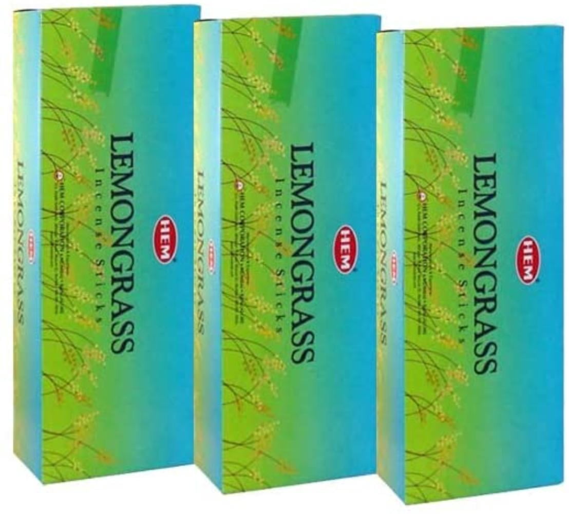 Hem Lemongrass Incense, 3 Boxes - (360 sticks bulk per order), Hem Lemongrass is one of the best incense popularly used by meditation and Yoga Centres By Visit the HEM Store