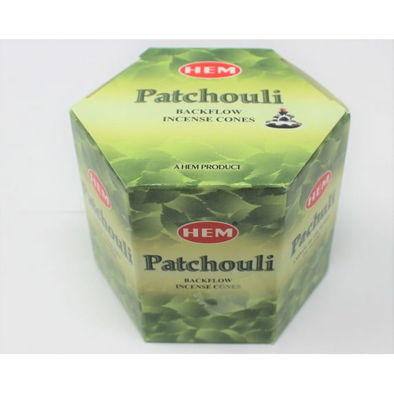 Hem PATCHOULI Backflow Incense Cones: Pack 40 Fountain Style for Purification Relaxation Positivity Yoga Meditation