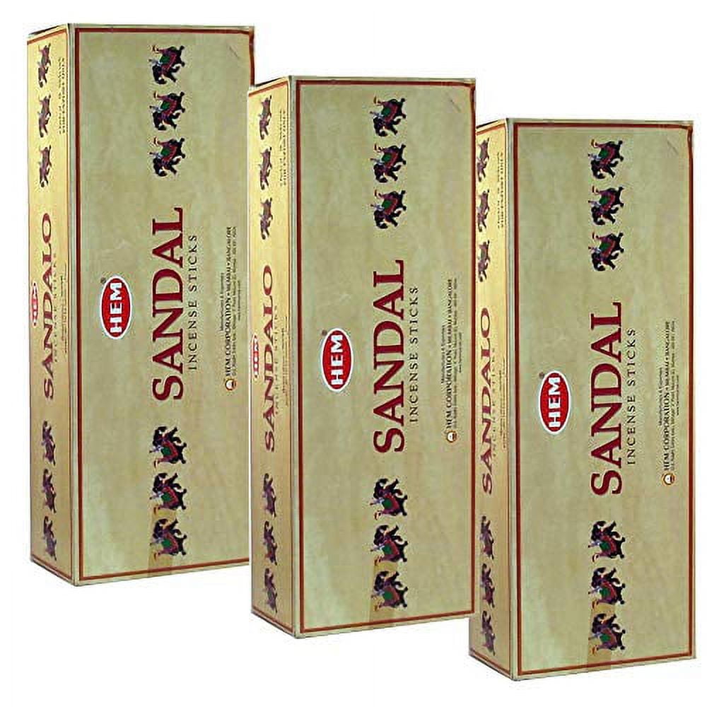 Hem Sandal Sandalo Incense, 3 Boxes - (360 Sticks per Order) Bulk Order