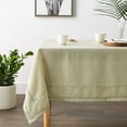 thumbnail image 1 of Hem Stitch Border Vintage Design Tablecloth Mint 68" by 108" Oblong / Rectangle, 1 of 5