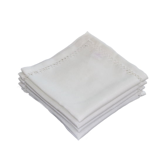 Hem Stitch Embroidered Vintage Design Set Of 4 Cloth-Napkin