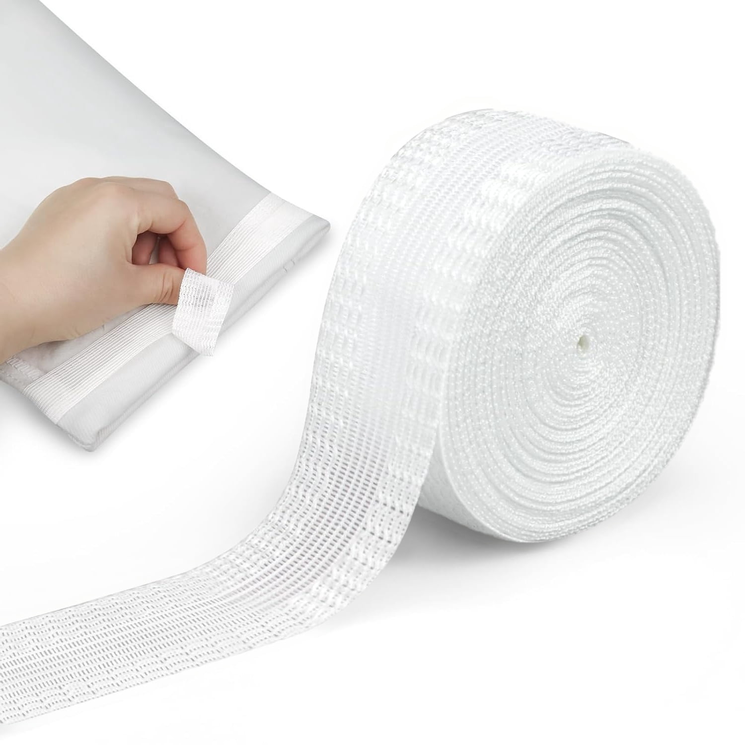 Hem Tape for Pants, Iron on, White, Polyester, 1in x 32.8ft