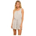 thumbnail image 1 of Hem & Thread Overlap Shorts Bottom Tassel Tie Romper, 1 of 4