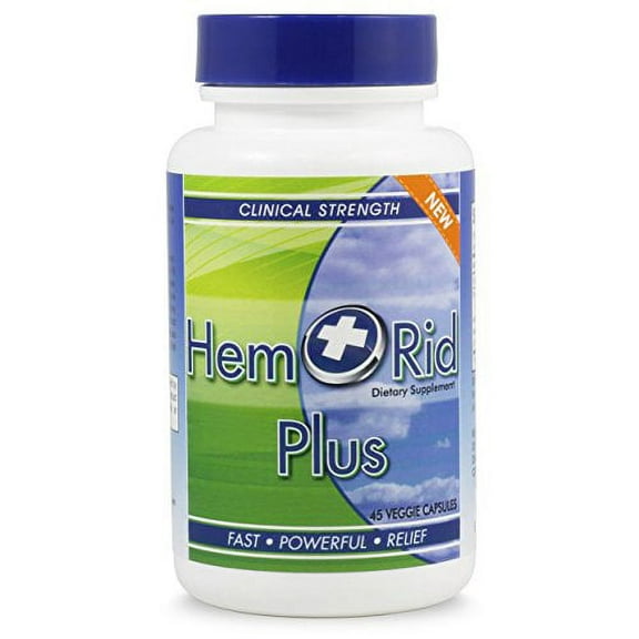HemRid Plus Advanced Natural Relief Formula - 45 Veggie Capsules for Comfort & Wellness