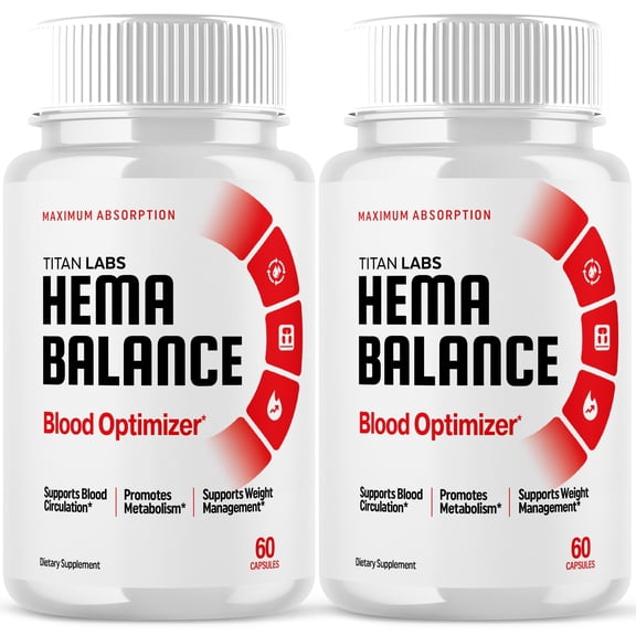 Hema Balance Advanced Formula Blood Optimizer Pills for Health and Wellness HemaBalance Capsules (2 Pack)