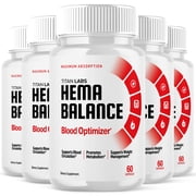 Hema Balance Advanced Formula Blood Optimizer Pills for Health and Wellness HemaBalance Capsules 5 Pack