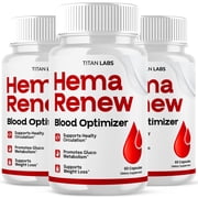 Hema Renew Advanced Formula Blood Optimizer Pills for Health and Wellness HemaRenew Capsules 3 Pack