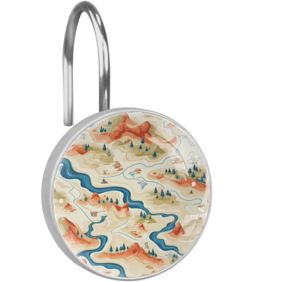 HemaKayy Sturdy Stainless Steel Shower Curtain Hooks, 12 Count