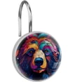 thumbnail image 1 of HemaKayy 12 Pcs Decorative Shower Curtain Hooks - Stainless Steel Rings for Bathroom Decor - Easy Glide & Secure Hold - Perfect Decoration for Bathroom Shower Rods - Animal Bear, 1 of 5