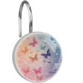thumbnail image 1 of HemaKayy 12 Pcs Shower Curtain Hooks Bathroom Decorative Accessories Butterfly Flower Sea, 1 of 5