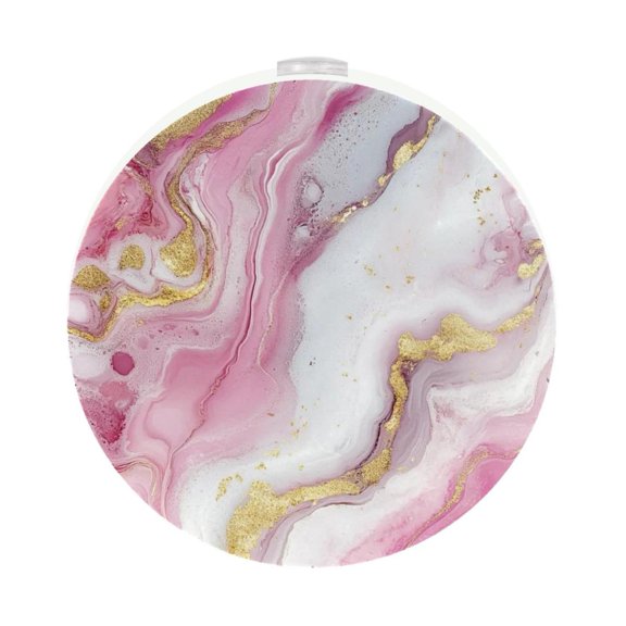 HemaKayy 2 Pack Plug-in LED Night Light, Plug-In, Dusk To Dawn Sensor, Warm White, Compact, Ambient Lighting, LED Lights for Bathroom, Hallway, Bedroom, Living Room - Unique Marble Texture