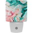 thumbnail image 1 of HemaKayy 2 Pack Plug-in LED Night Light with Light Sensor, Warm White, Dusk to Dawn Sensor Flat Nightlight for Bathroom, Hallway, Bedroom, Living Room - Unique Marble Texture, 1 of 7