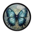 thumbnail image 1 of HemaKayy 4 Pack 1.3" Decorative Cabinet Knobs - Unique Design for Home Kitchen Bedroom Furniture Decor - Durable ABS Cabochon Glass Materials - Easy Installation - Painted Smudge Blue Butterfly, 1 of 1
