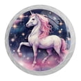 thumbnail image 1 of HemaKayy 4 Pack 1.37" Decorative Cabinet Knobs - Elegant ABS Glass Handles for Home Furniture Decor - Dresser Drawer Door Pulls - Perfect for Kitchen Bedroom - Mysteriou Unicorn, 1 of 8