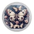 thumbnail image 1 of HemaKayy 4 Pack 1.37" Decorative Cabinet Knobs - Premium ABS Cabochon Glass Drawer Closet Pulls | Durable & Stylish Home Kitchen Furniture Decor | Butterfly, 1 of 1