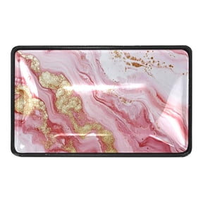 HemaKayy 4 Pack 1.65" Decorative Cabinet Knobs - Themed Drawer Handles, ABS Glass Rectangle Pulls for Kitchen, Bedroom, Home Furniture Decor - Unique Marble Texture