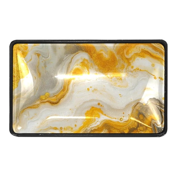 HemaKayy 4 Pack 1.65" Decorative Cabinet Knobs - Themed Drawer Handles, ABS Glass Rectangle Pulls for Kitchen, Bedroom, Home Furniture Decor - Unique Marble Texture