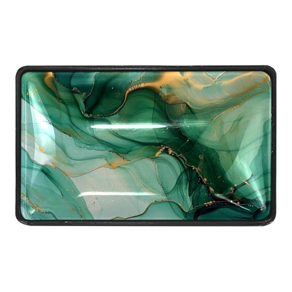 HemaKayy 4 Pack 1.65" Decorative Cabinet Knobs - Themed Drawer Handles, ABS Glass Rectangle Pulls for Kitchen, Bedroom, Home Furniture Decor - Unique Marble Texture