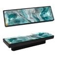 thumbnail image 1 of HemaKayy 4 Pack 3.6" Decorative Cabinet Knobs - ABS Glass Rectangle, Elegant Drawer Handles for Kitchen, Bathroom, Home Furniture Decor - Unique Marble Texture, 1 of 5
