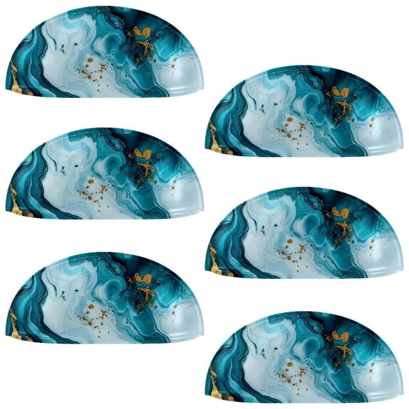 HemaKayy 6 Pack 3.5" Decorative Cabinet Knobs - Elegant ABS Glass Cup Handles for Home Furniture Decor - Dresser Drawer Door Pulls - Perfect for Kitchen Bedroom - Unique Marble Texture