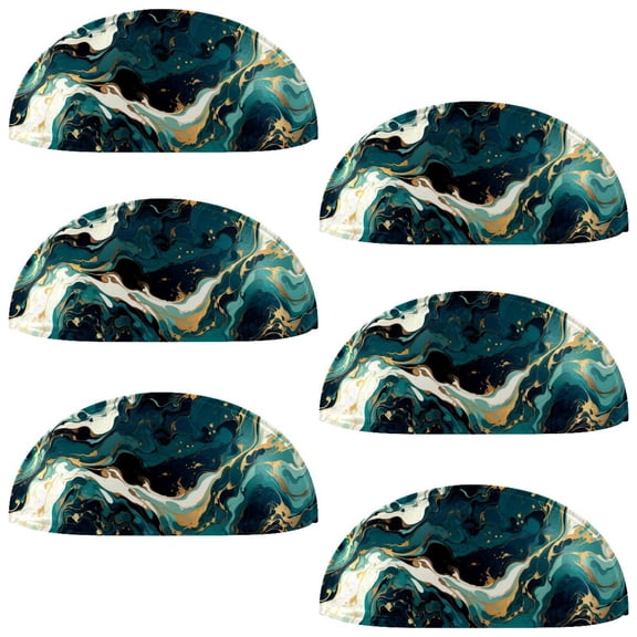 HemaKayy 6 Pack 3.5" Decorative Cabinet Knobs - Elegant ABS Glass Cup Handles for Home Furniture Decor - Dresser Drawer Door Pulls - Perfect for Kitchen Bedroom - Unique Marble Texture