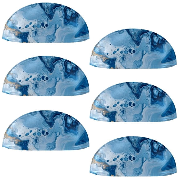 HemaKayy 6 Pack 3.5" Decorative Cabinet Knobs - Elegant ABS Glass Cup Handles for Home Furniture Decor - Dresser Drawer Door Pulls - Perfect for Kitchen Bedroom - Unique Marble Texture