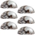 thumbnail image 1 of HemaKayy 6 Pack 3.5" Decorative Cabinet Knobs - Elegant ABS Glass Cup Handles for Home Furniture Decor - Dresser Drawer Door Pulls - Perfect for Kitchen Bedroom - Unique Marble Texture, 1 of 7