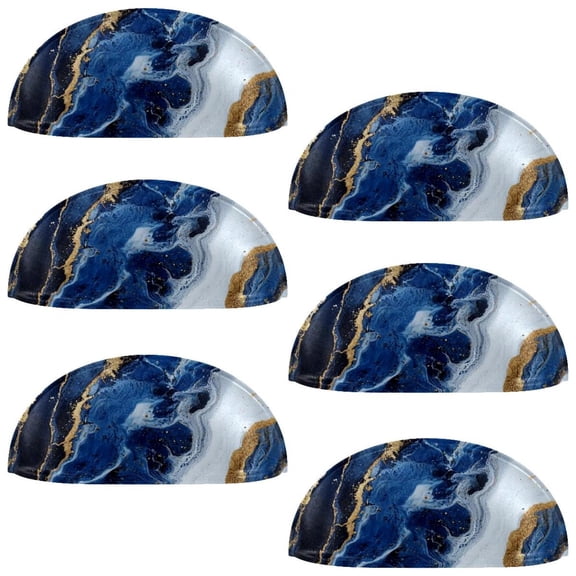 HemaKayy 6 Pack 3.5" Decorative Cabinet Knobs - Elegant ABS Glass Cup Handles for Home Furniture Decor - Dresser Drawer Door Pulls - Perfect for Kitchen Bedroom - Unique Marble Texture