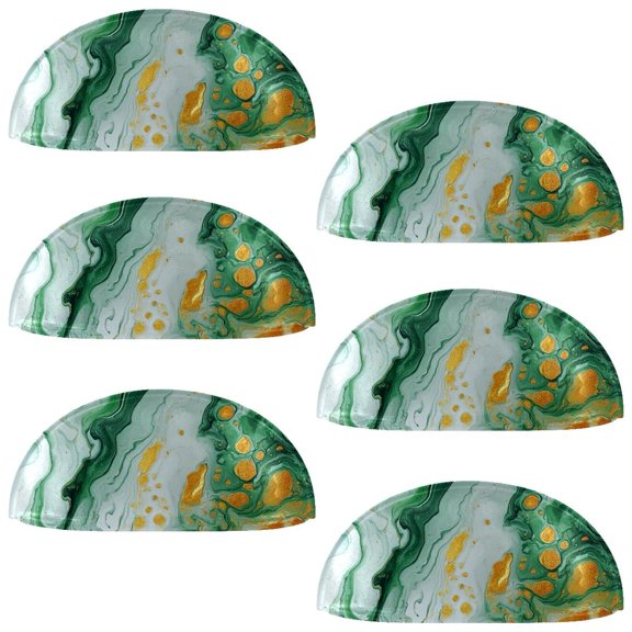 HemaKayy 6 Pack 3.5" Decorative Cabinet Knobs - Elegant ABS Glass Cup Handles for Home Furniture Decor - Dresser Drawer Door Pulls - Perfect for Kitchen Bedroom - Unique Marble Texture