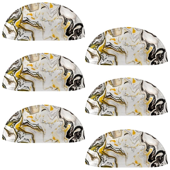 HemaKayy 6 Pack 3.5" Decorative Cabinet Knobs - Elegant ABS Glass Cup Handles for Home Furniture Decor - Dresser Drawer Door Pulls - Perfect for Kitchen Bedroom - Unique Marble Texture