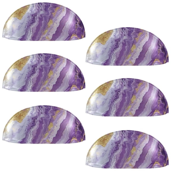 HemaKayy 6 Pack 3.5" Decorative Cabinet Knobs - Elegant ABS Glass Cup Handles for Home Furniture Decor - Dresser Drawer Door Pulls - Perfect for Kitchen Bedroom - Unique Marble Texture