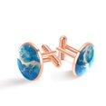 thumbnail image 1 of HemaKayy Cufflinks for Men, Classic Wedding Business Shirt Cuff Links Personalized Gifts Father Grandfather Dad Husband Boyfriend Tie Clip, Round - Rose Gold - Unique Marble Texture, 1 of 7