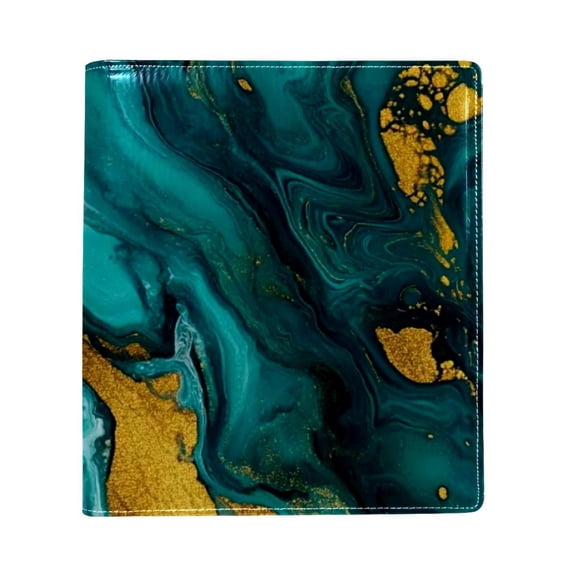 HemaKayy Decorative Leather Book Sleeve Covers, Colorful Book Cover for Men and Women Bible Classroom Textbook Protection and Care (9.8"x11") - Unique Marble Texture