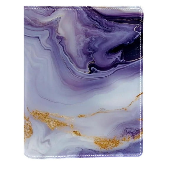 HemaKayy Decorative Leather Book Sleeve Covers, Colorful Book Cover for Men and Women Bible Classroom Textbook Protection and Care (6.3" x 8.7") - Unique Marble Texture