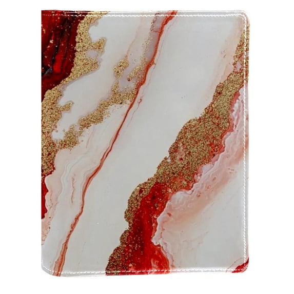 HemaKayy Decorative Leather Book Sleeve Covers, Colorful Book Cover for Men and Women Bible Classroom Textbook Protection and Care (6.3" x 8.7") - Unique Marble Texture