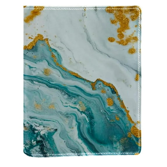 HemaKayy Decorative Leather Book Sleeve Covers, Colorful Book Cover for Men and Women Bible Classroom Textbook Protection and Care (6.3" x 8.7") - Unique Marble Texture