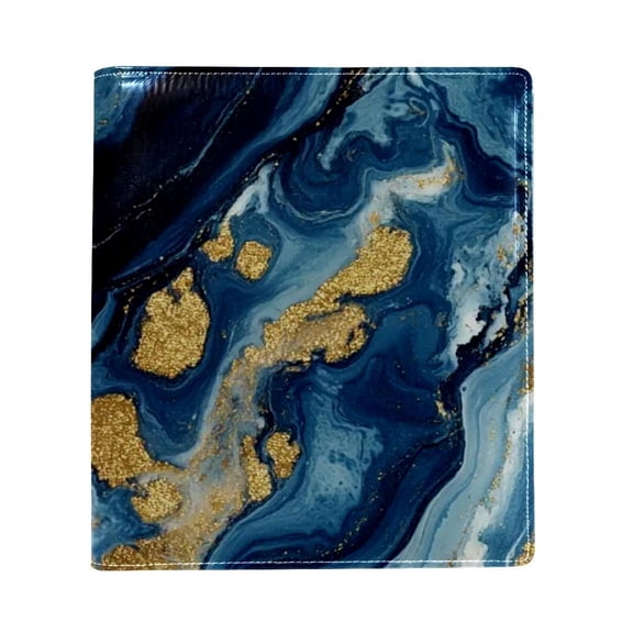 HemaKayy Decorative Leather Book Sleeve Covers, Colorful Book Cover for Men and Women Bible Classroom Textbook Protection and Care (9.8"x11") - Unique Marble Texture