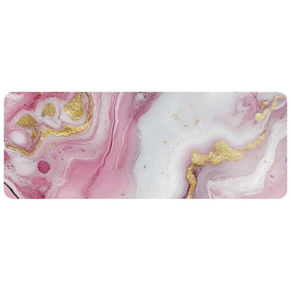 HemaKayy Large Mouse Pad with Non-Slip Rubber Base, Personalized Premium-Textured Custom Computer Mouse Mat Design, Washable Mousepad Mutispandex Cloth, 11.8"x31.3" - Unique Marble Texture