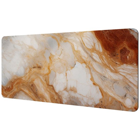 HemaKayy Large Mouse Pad with Non-Slip Rubber Base, Personalized Premium-Textured Custom Computer Mouse Mat Design, Washable Mousepad Mutispandex Cloth, 15.7"x35.2" - Unique Marble Texture