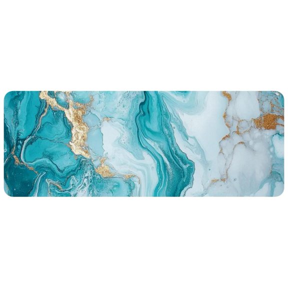 HemaKayy Large Mouse Pad with Non-Slip Rubber Base, Personalized Premium-Textured Custom Computer Mouse Mat Design, Washable Mousepad Mutispandex Cloth, 11.8"x31.3" - Unique Marble Texture