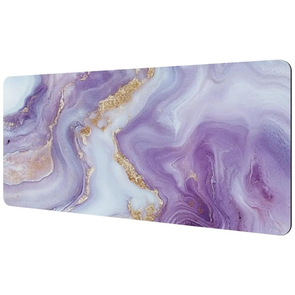 HemaKayy Large Mouse Pad with Non-Slip Rubber Base, Personalized Premium-Textured Custom Computer Mouse Mat Design, Washable Mousepad Mutispandex Cloth, 15.7"x35.2" - Unique Marble Texture
