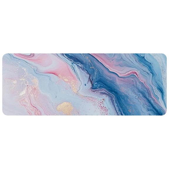 HemaKayy Large Mouse Pad with Non-Slip Rubber Base, Personalized Premium-Textured Custom Computer Mouse Mat Design, Washable Mousepad Mutispandex Cloth, 11.8"x31.3" - Unique Marble Texture