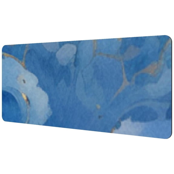 HemaKayy Large Mouse Pad with Non-Slip Rubber Base, Personalized Premium-Textured Custom Computer Mouse Mat Design, Washable Mousepad Mutispandex Cloth, 15.7"x35.2" - Unique Marble Texture