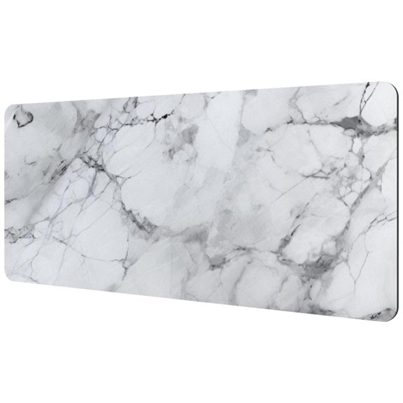 HemaKayy Large Mouse Pad with Non-Slip Rubber Base, Personalized Premium-Textured Custom Computer Mouse Mat Design, Washable Mousepad Mutispandex Cloth, 15.7"x35.2" - Unique Marble Texture