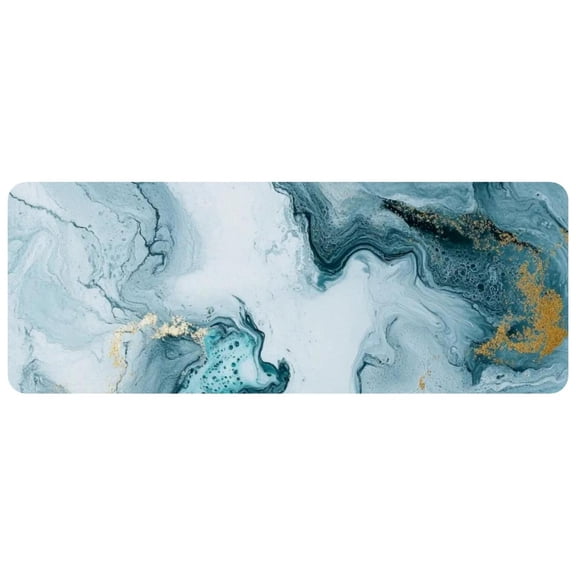 HemaKayy Large Mouse Pad with Non-Slip Rubber Base, Personalized Premium-Textured Custom Computer Mouse Mat Design, Washable Mousepad Mutispandex Cloth, 11.8"x31.3" - Unique Marble Texture