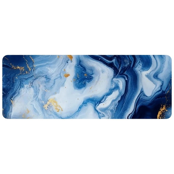 HemaKayy Large Mouse Pad with Non-Slip Rubber Base, Personalized Premium-Textured Custom Computer Mouse Mat Design, Washable Mousepad Mutispandex Cloth, 11.8"x31.3" - Unique Marble Texture