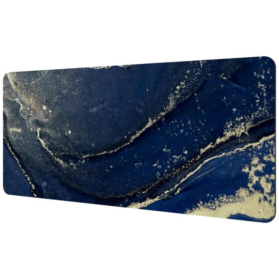 HemaKayy Large Mouse Pad with Non-Slip Rubber Base, Personalized Premium-Textured Custom Computer Mouse Mat Design, Washable Mousepad Mutispandex Cloth, 15.7"x35.2" - Unique Marble Texture